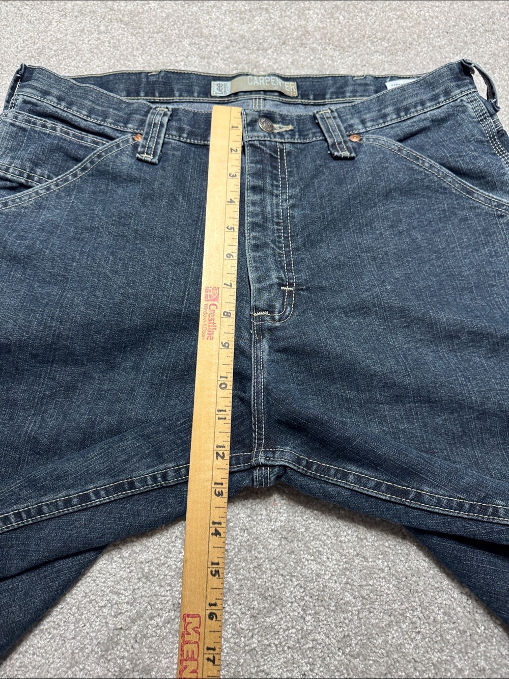 Lee Men's Relaxed Dark Blue Carpenter Jeans Size 34 x 34 Workwear - Picture 10 of 16